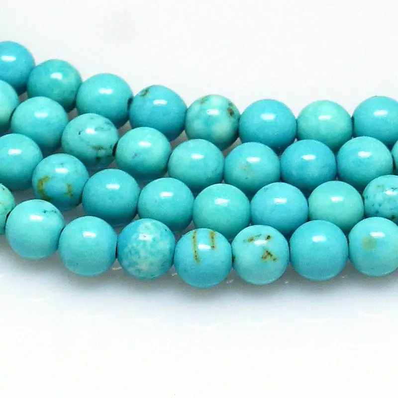 

PandaHall 6 mm Dyed & Heated Round Natural Howlite Stone Beads Strands