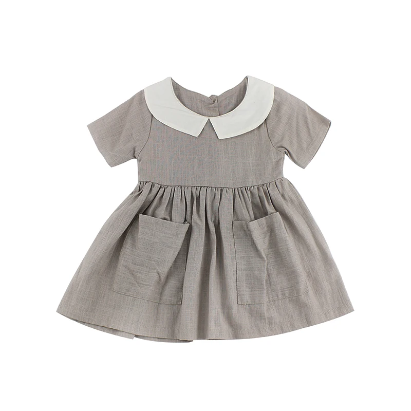 grey colour baby frock