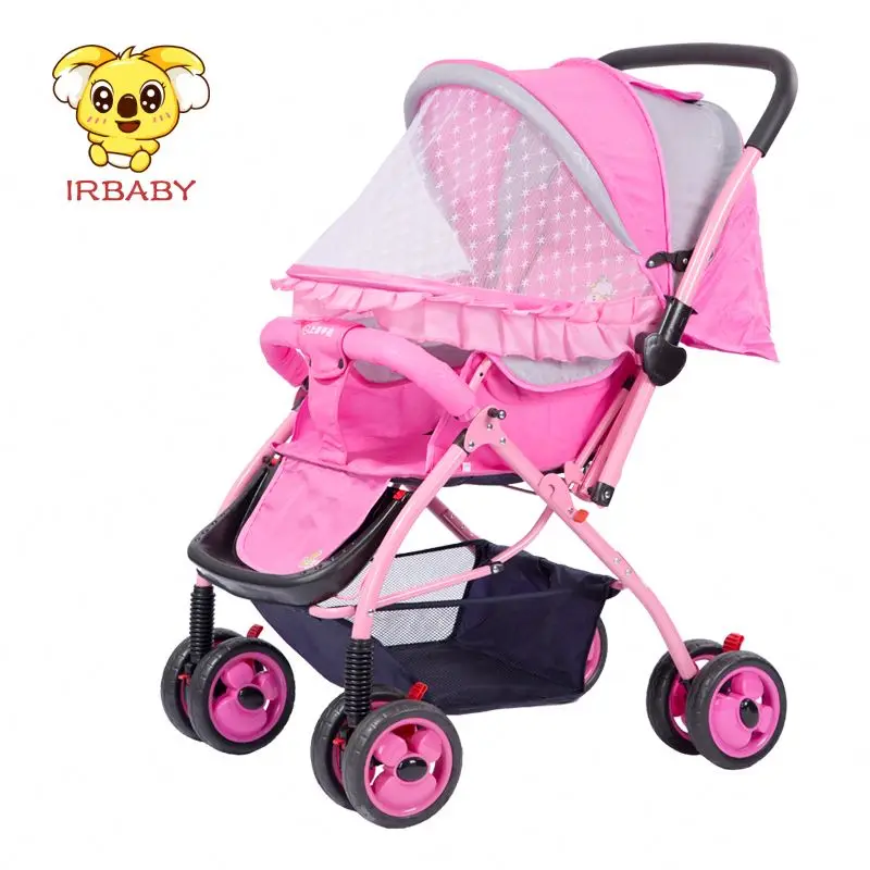 

Hot selling baby stroller lightweight foldable baby pushchair adjustable baby jogger stroller, Flesh color /pink/blue/red/purple/customized