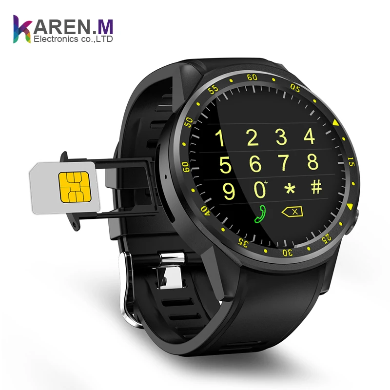 

Sport smartwatch F1 with SIM card Camera Heart rate GPS Compass 2G smart watch for man women