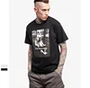 Summer Short Sleeves Black White Color Printed t shirt Men Fancy T shirt Tee