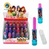 The girl's favorite's a colorful cartoon shape of hard candy called candy