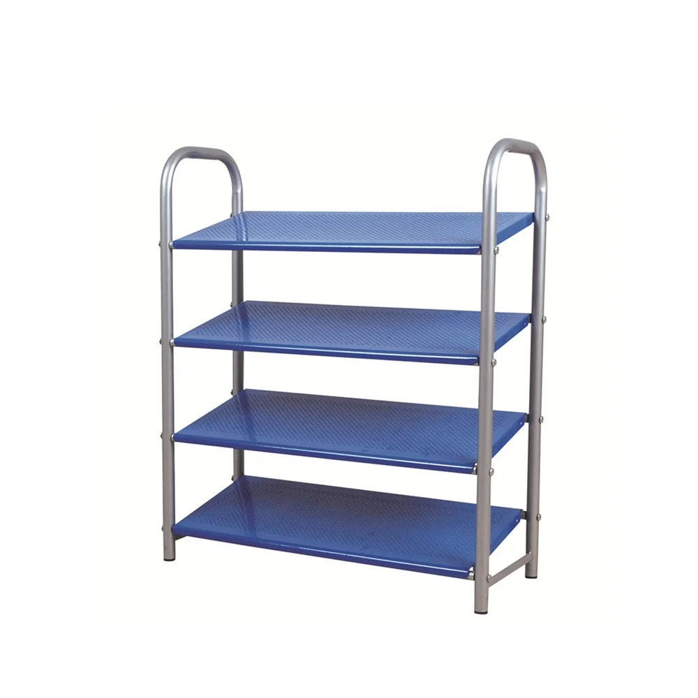 Metal Frame 4 Tiers Indoor Shoe Rack Kc 8030 Buy Shoes Display Rack Shoes Display Rack Floor Standing Metal Shoe Racks Product On Alibaba Com