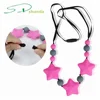 2018 Kids Accessories Non-toxic Teether Custom New Style Nursing Necklace Baby Chew Silicone Loose Bead