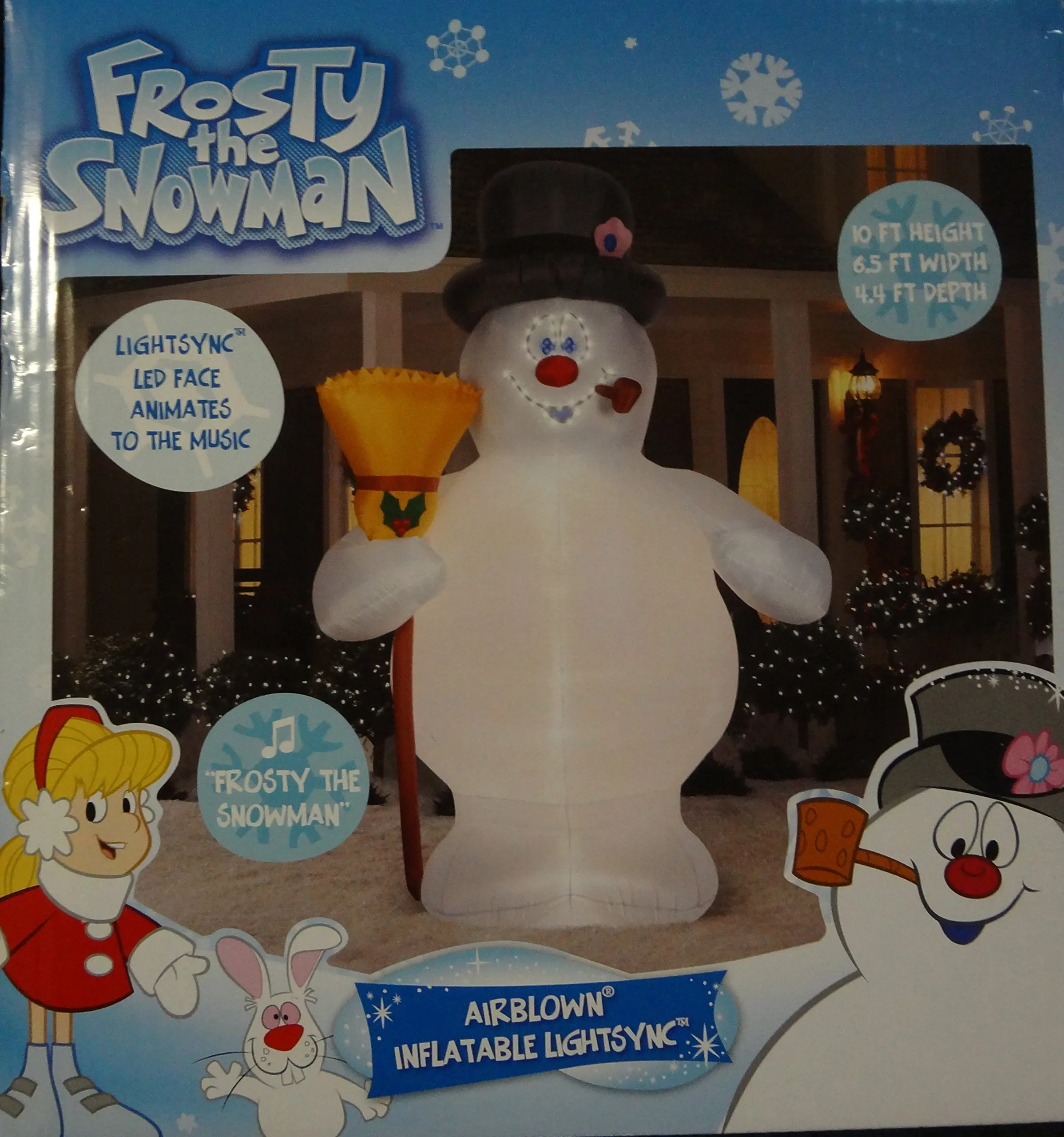 Buy Gemmy Giant 10 ft LightSync Airblown Singing - Frosty ...