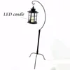 outdoor iron sheet lantern with stand hold LED pillar candle