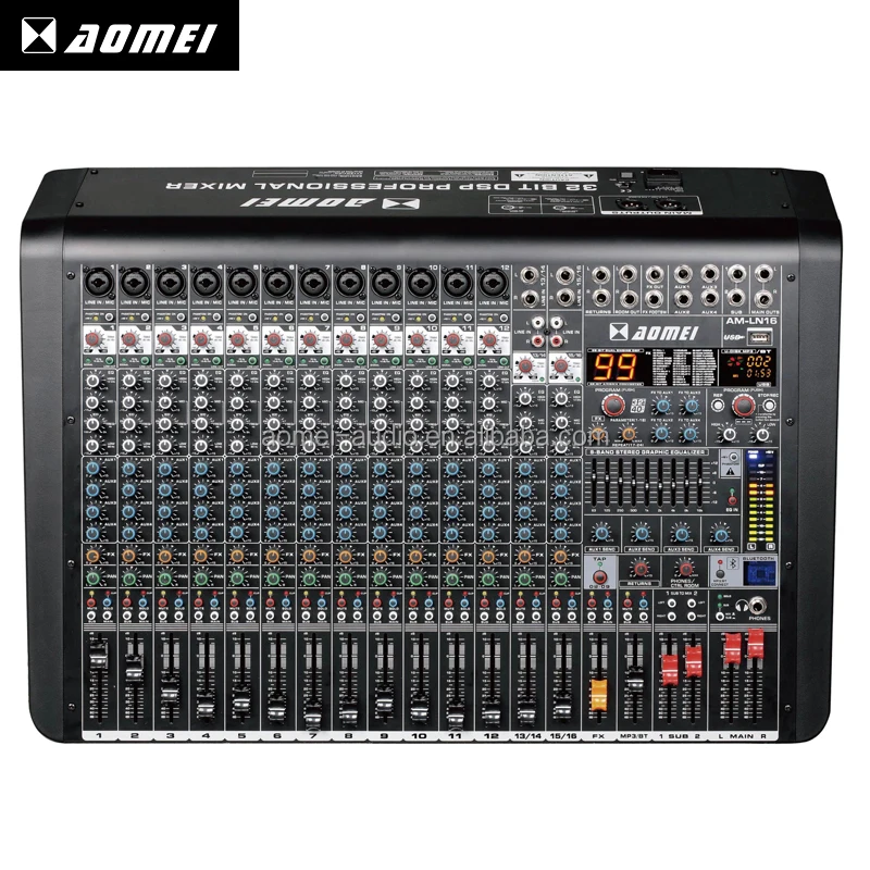 Craftsmanship Sophisticated Design AM-LN16 Professional Audio Power Amplifier Mixer 16 Channel