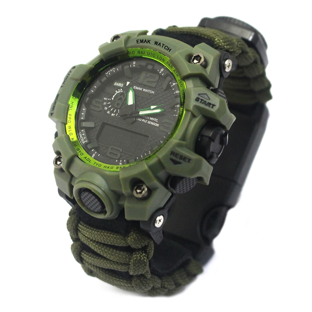 

Mens Large Digital Watch Casual Sport Watch Multifunction Military Watch style for help, Various colour for braiding rope
