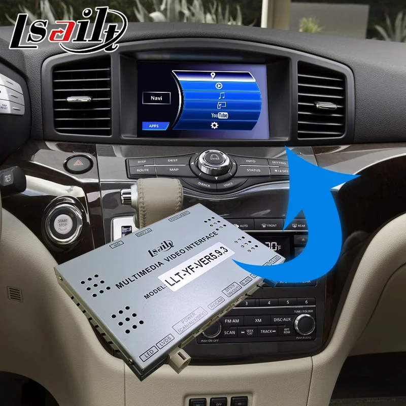 Lsailt Gps Navigation System Video Interface Box For Nissan Elgrand