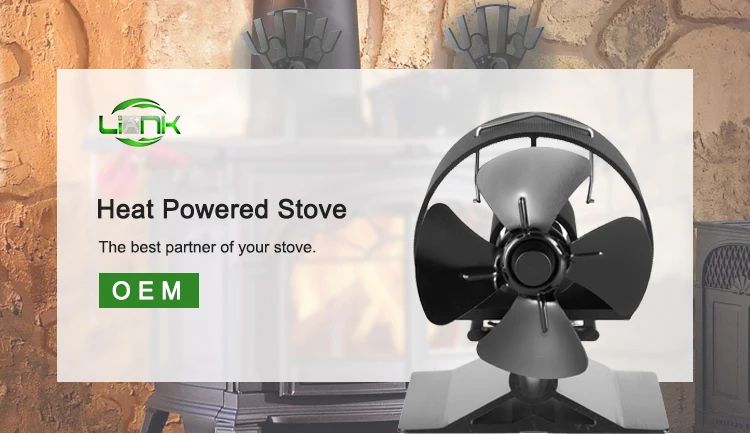 Eco-friendly Fireplace Fan High Temperature Blower Fan Home Heater for Wood Burning  