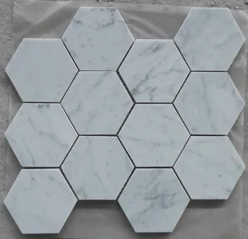 Blanco De Carrara Italiano Carrera De Mármol Azulejos De Mosaico