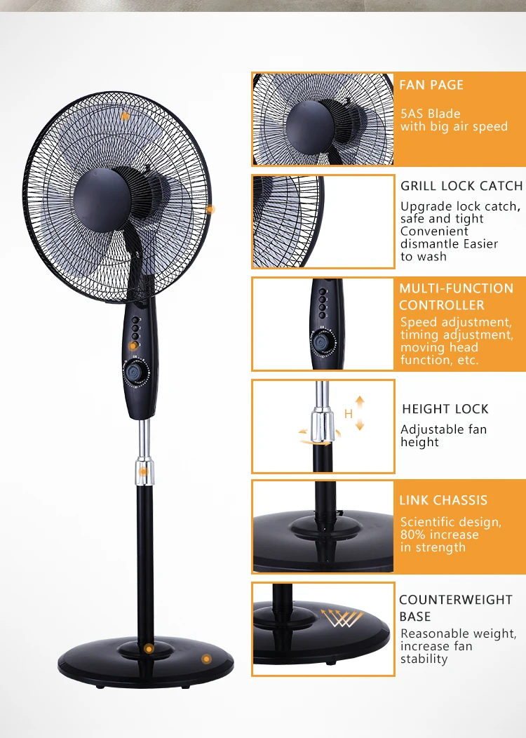 Cheap 16 Inch Classic Home Pedestal Fan Feature Comforts 3 As Blade