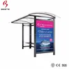 Outdoor Advertising Bus Stop with Car Sign and double sided led lightbox