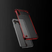

OEM Brand Name Frameless Bright Transparent Half Cover Protect Slim Plating PC Android Phone Case for Realme X 3 Pro C2 C1 2 1