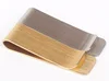 Stainless Steel And Brass Metal Money Clip Fashion Simple Gold Silver Dollar Cash Clamp Holder Wallet for Men
