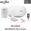 Best 2018 newest security alarm system hub support WIFI/GPRS/GSM network smart home alarm system with Android /IOS APP control