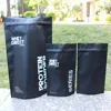 custom printed 500g matte black ziplock stand up instant coffee packaging bag