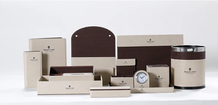 ELIYA Supplies Hospitality Tray Luxury Hotel Leather Tissue Box For Sale