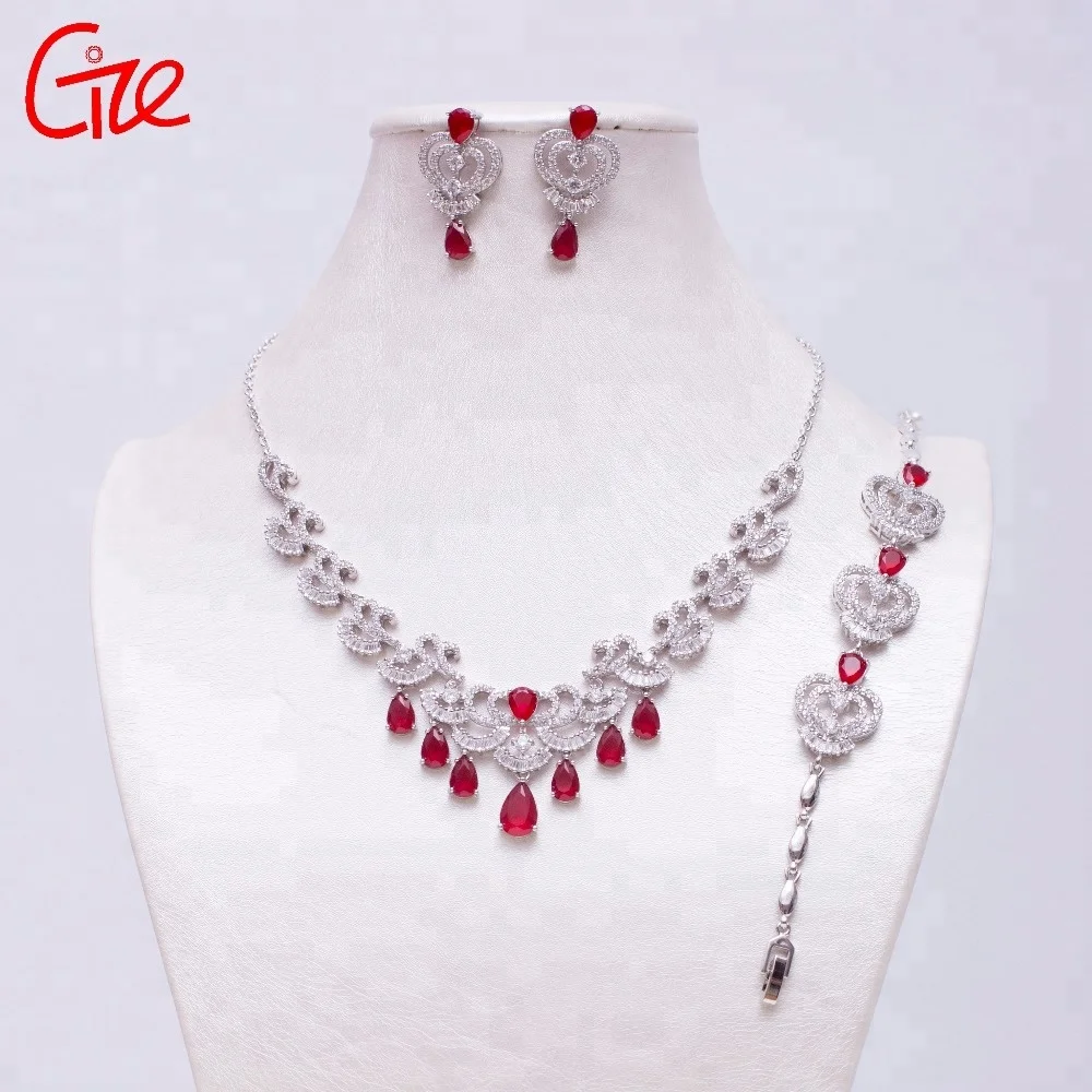 

Nigerian accessories jewelry necklace sets wedding jewelry sets cubic zirconia, User-defined