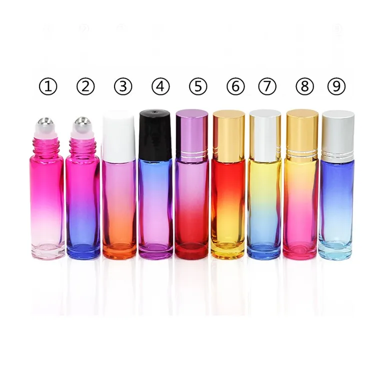 Wholesale Empty 10ml Gradient Glass Roll On Cosmetic Bottle 10ml ...