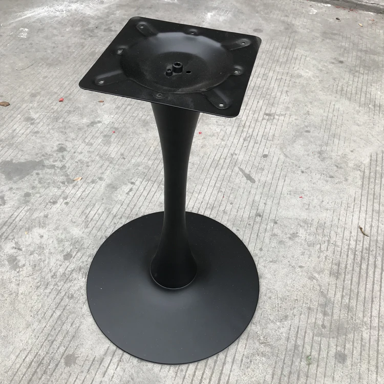 black tulip table base metal trumpet dining table legs for marble table