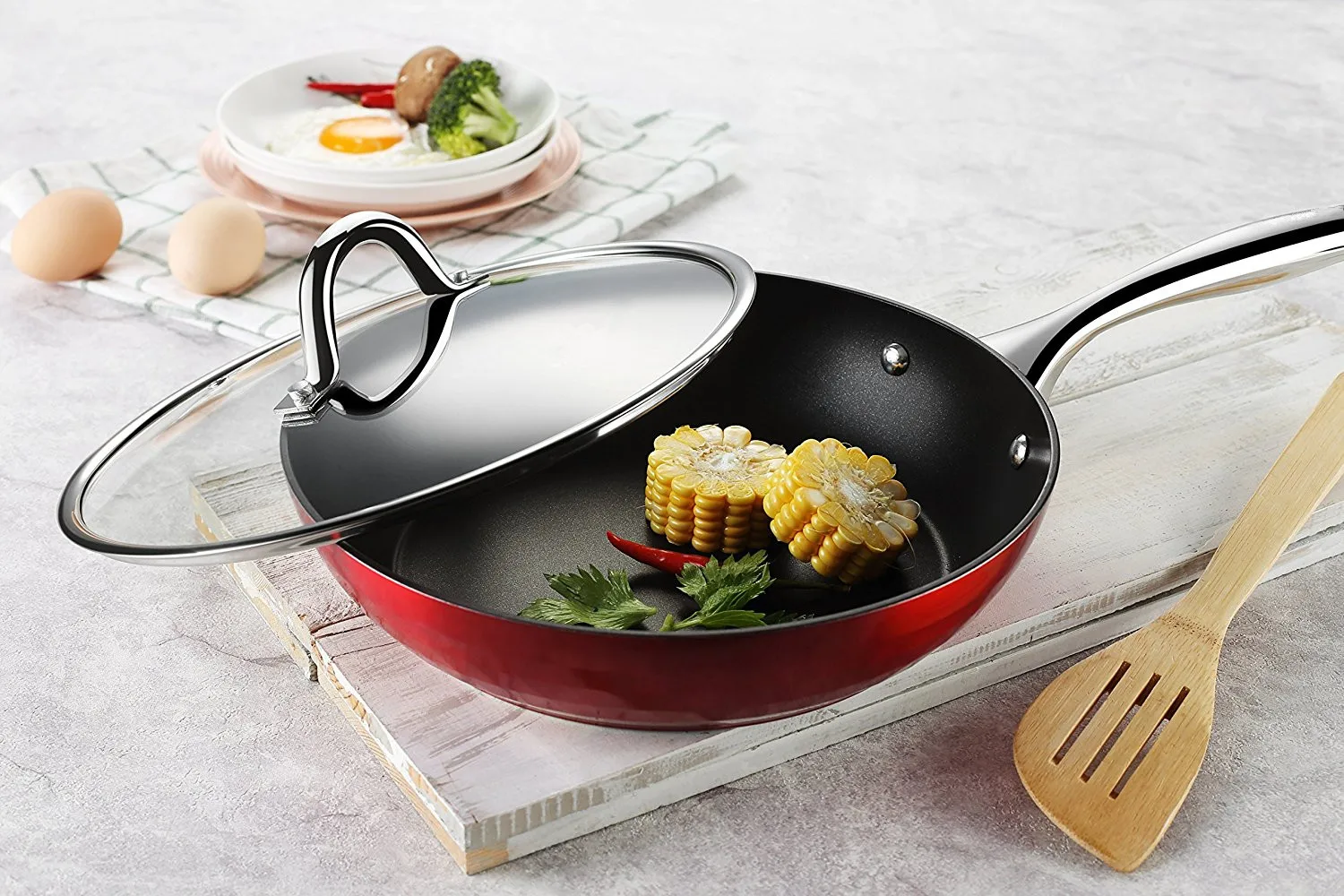 Korea Kitchen Art Ohkid Diamond Multi Coating Fry Pan/wok Pan Marble