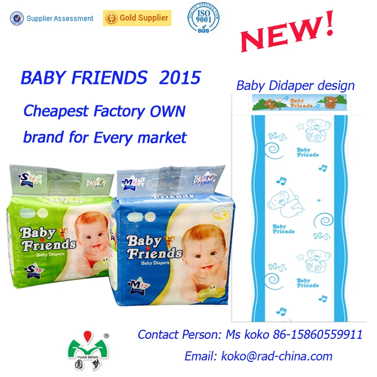 Quanzhou Factory cheap wholesale diaper Hot selling BABY FRIENDS baby diapers