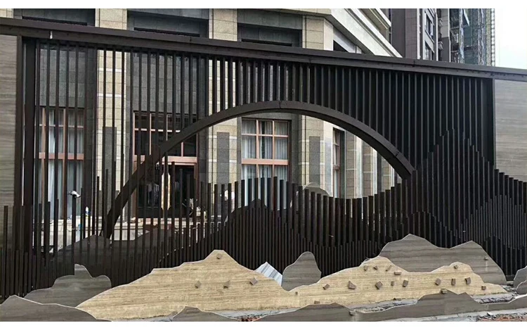 Jyfy001 China Room Divider Rose Gold Color 304 Stainless Steel Laser Cut Metal Decorative Metal Screen