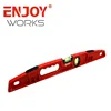 Heavy duty spirit level cast aluminum level with 2 vials