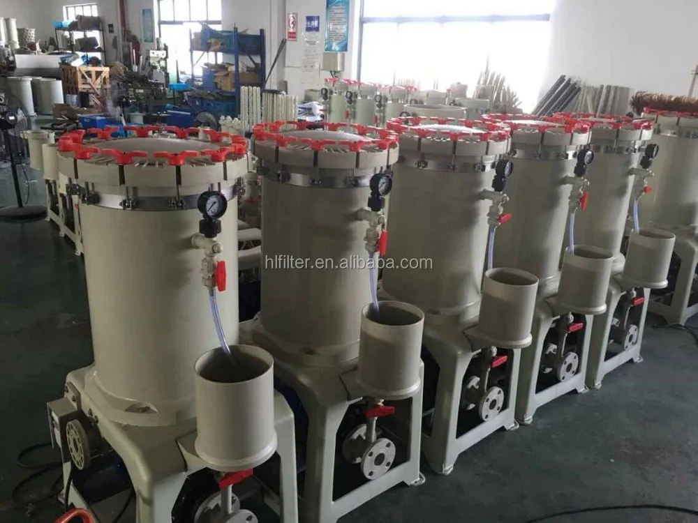 
PP/PVC/PVDF Acid resistant chemical filter for plating/surface treatment 