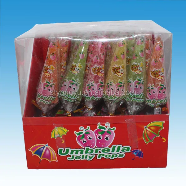 Umbrella Shaped Jelly Lollipop Gummy Candy Jelly Pops - Buy Jelly Pop ...