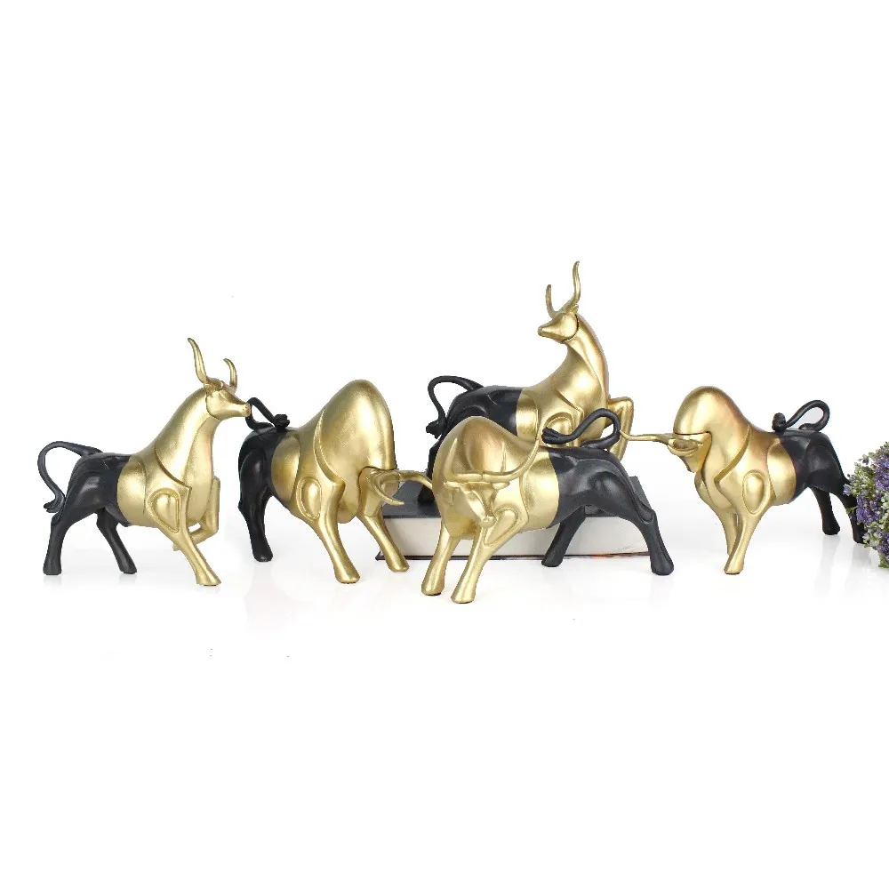 Resin Animal Black Gold English French Bulldog Puppies Statue Dog Figurine for sale factory