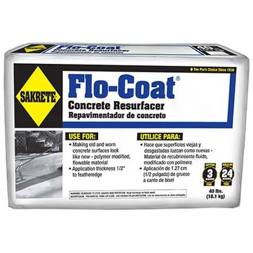 sakrete of north america 65450019 Sakrete, 40 LB, Flo-Coat Concrete Resurfacer