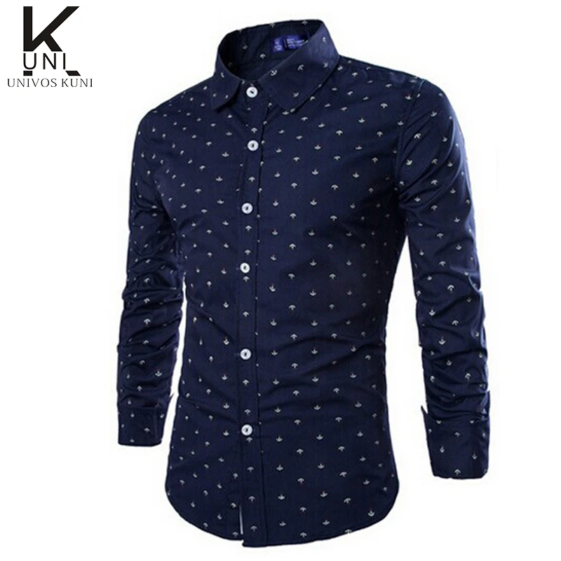 De marca para Hombre camisa de manga larga moda Casual