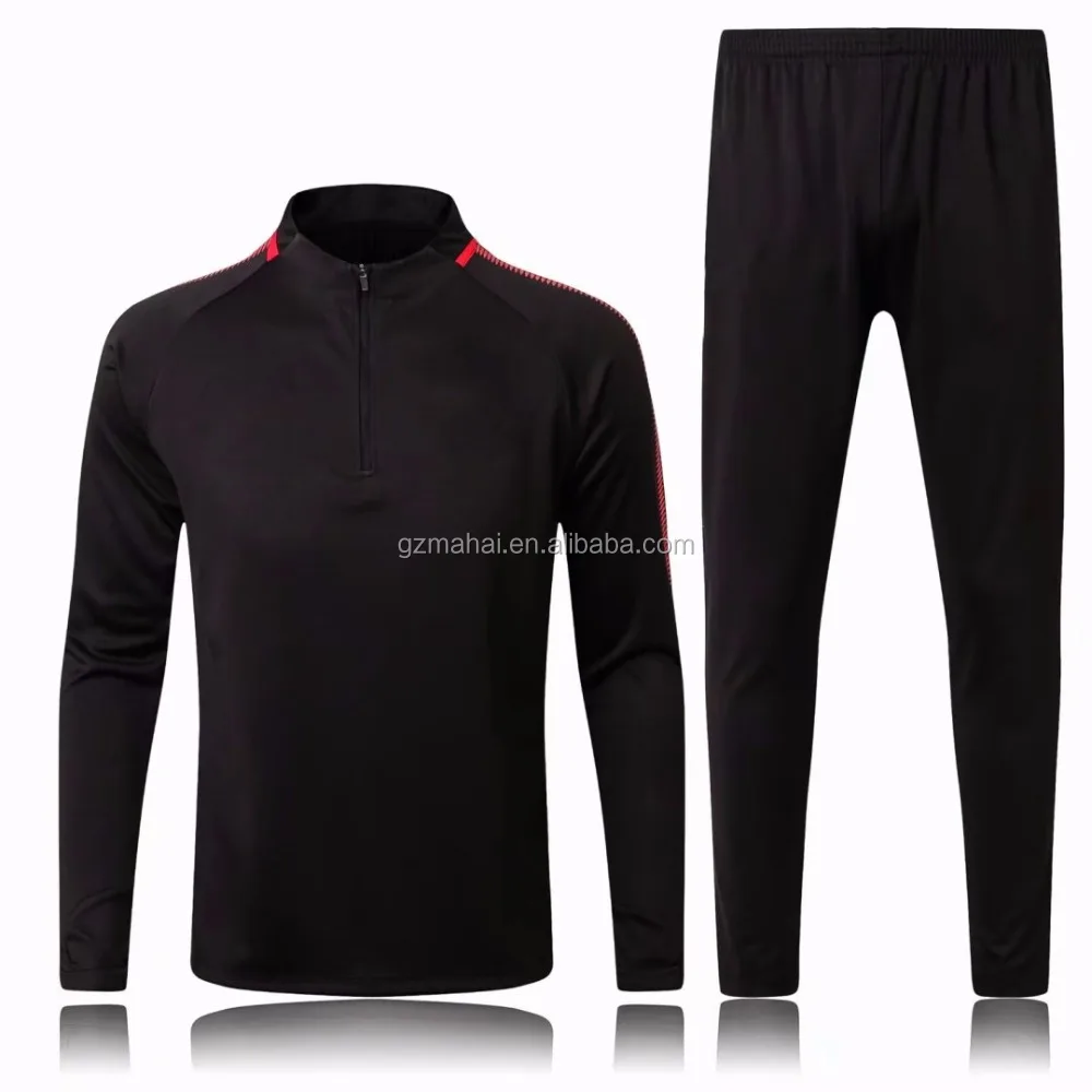 

2017-2018Custom soccer training wear long sleeve jacket and long pants sets, Custom color