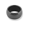 Magnetic Hematite Magnetite Ring, Natural Black Faceted Hematite Stone, Plain Band Rings for Gifts