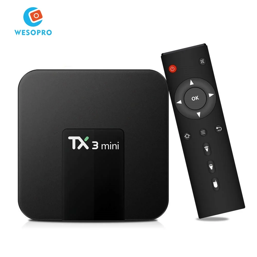 

TX3 mini Android 7.1 Smart TV BOX 2GB 16GB Amlogic S905W Quad Core Set-top box H.265 4K WiFi Media player with IPTV subscription