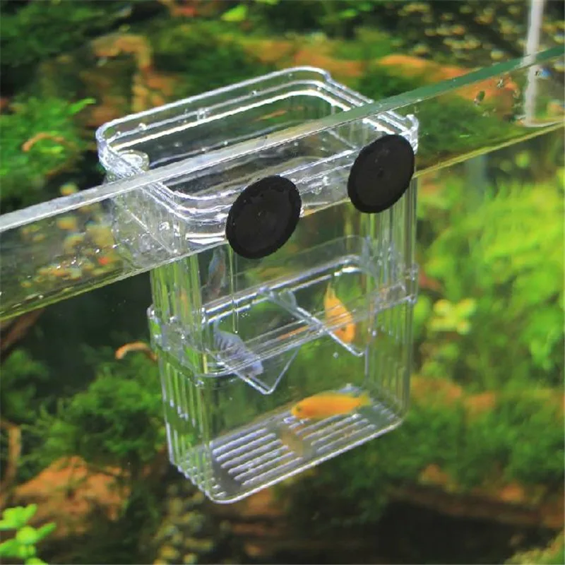 Acrylic Clear Fish Tank Plastic Breeding Box Aquarium Breeder Bowl