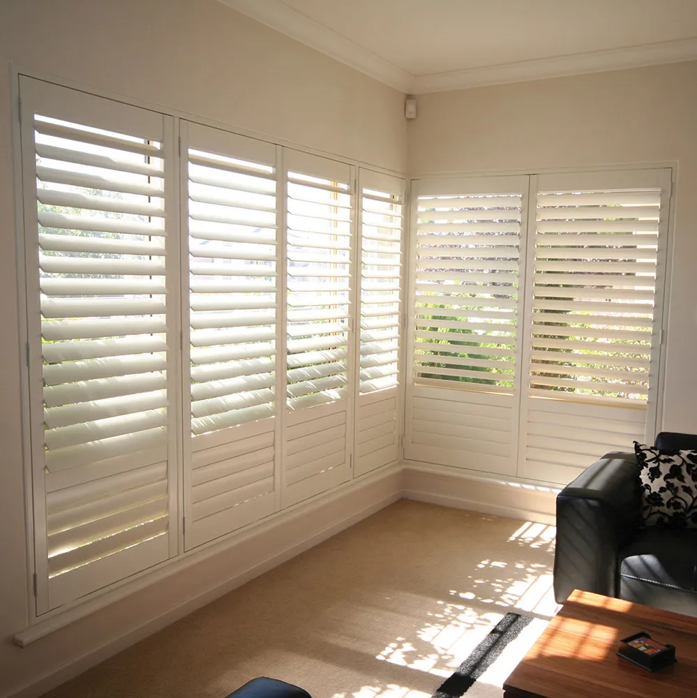 Custom wit outdoor houten jaloezieën vouwen plantage luiken ...