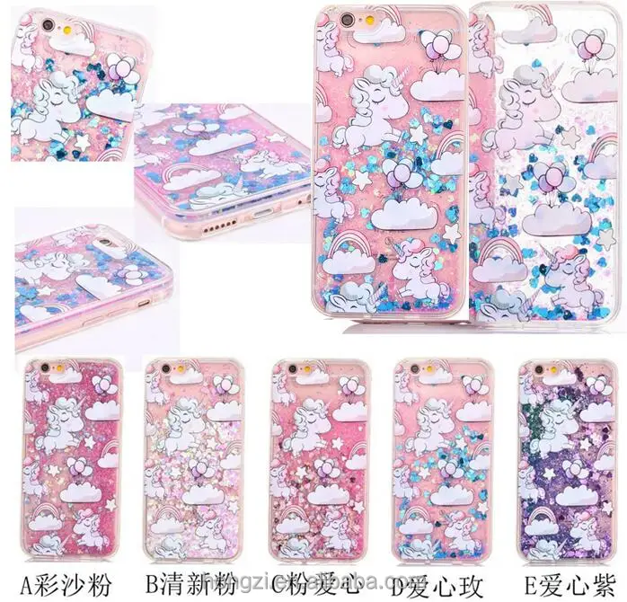 

5 colour white clouds White tianma The unicorn tpu + PC hard pc back shells phone case cover for iphone 6 6 plus