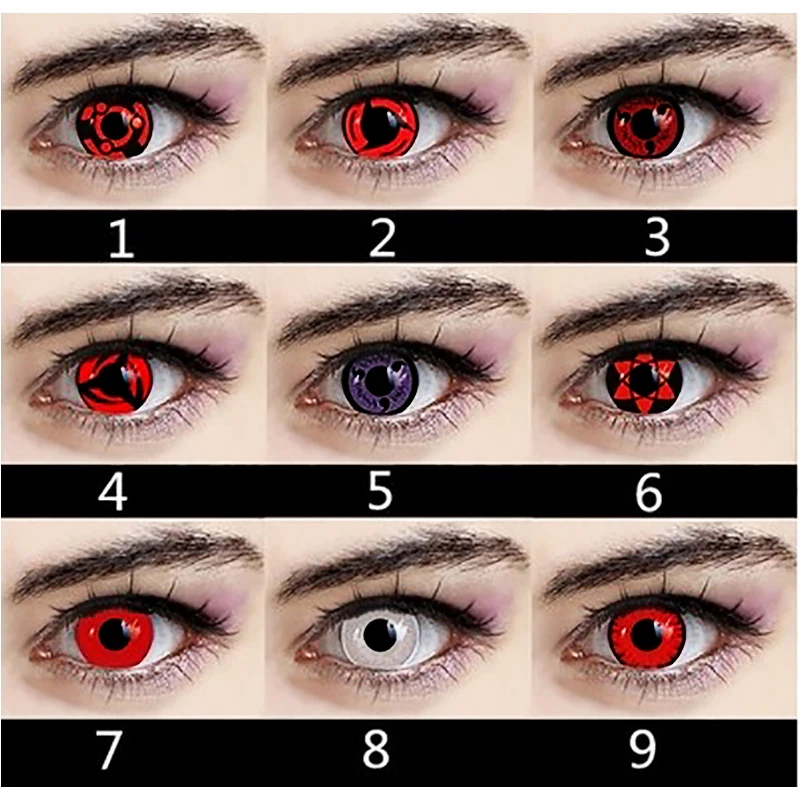 2019 Cosplay Naruto Sharingan Contact Lenses Crazy ...