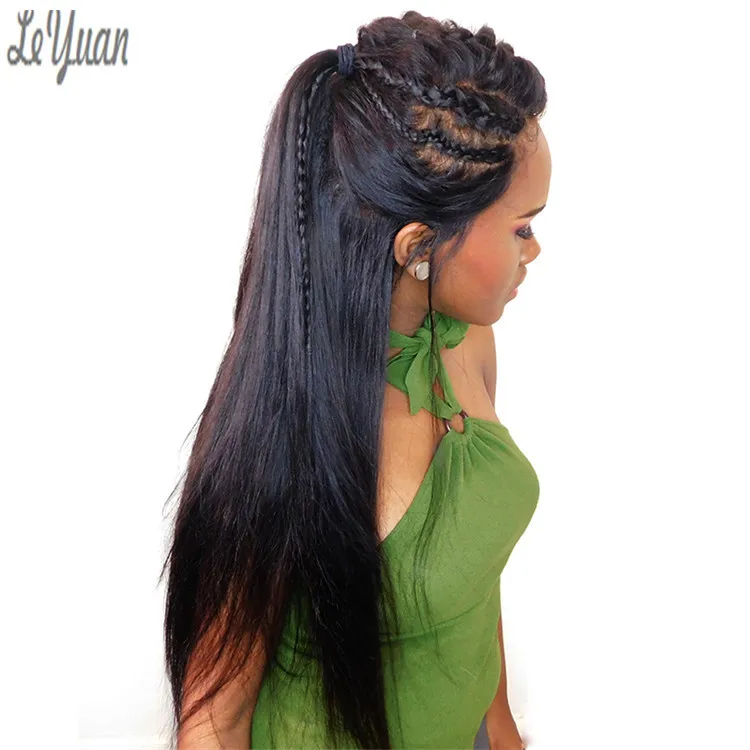 

Leyuan Human hair full lace brazilian straight wig