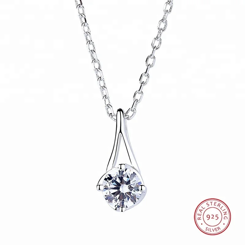 

925 Sterling Silver Jewelry Fashion Women Wedding Necklace, White
