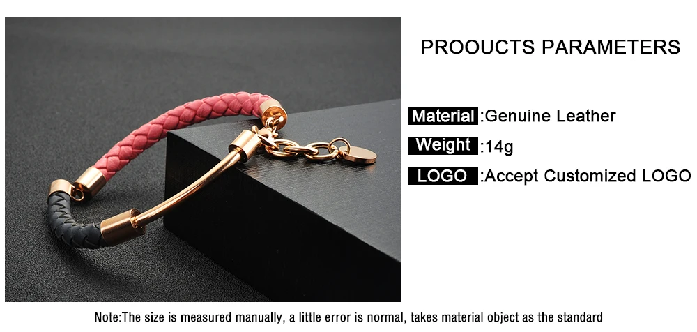 Wholesale Products New Design Two Type Braided Leather Stainless Steel Bangle Womens Bracelet Sale
