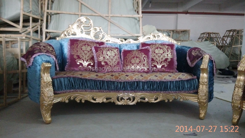 2015 de madera de lujo del sofá del diseño, bisini muebles de lujo