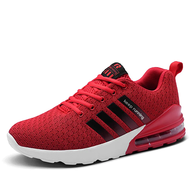 

2019 Latest Design Brand Logo Custom OEM Sports Sneakers Lightweight Air Cushion Running Shoes, Black;white;red;green