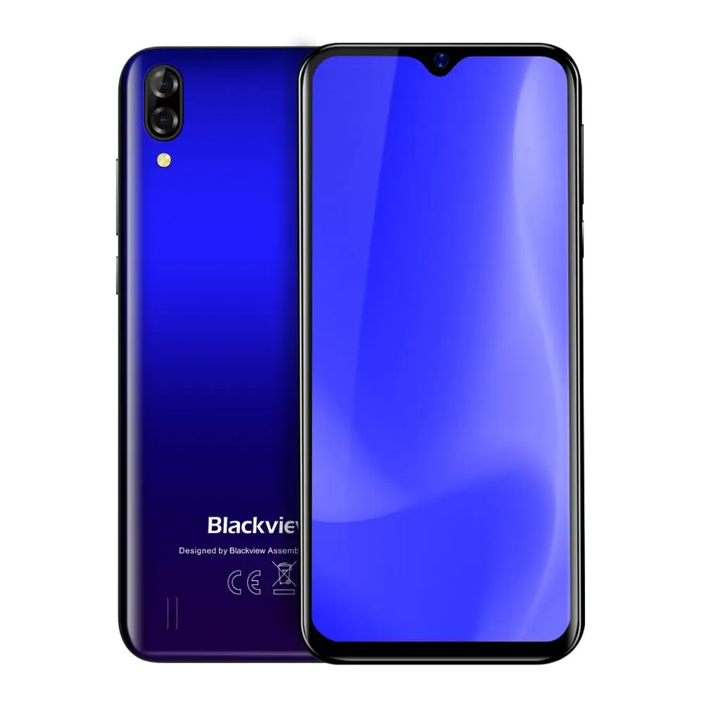 

Blackview A60 6.1"Waterdrop Screen Android 3G Smartphone Dual Rear Camera 4080mAh Cell Phone WCDMA Quad Core Smart Mobile Phone, Black, blue, green