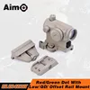 Aim-O Airsoft Red Green Dot Scope With QD Mount low mount and offset rail mount AO5031