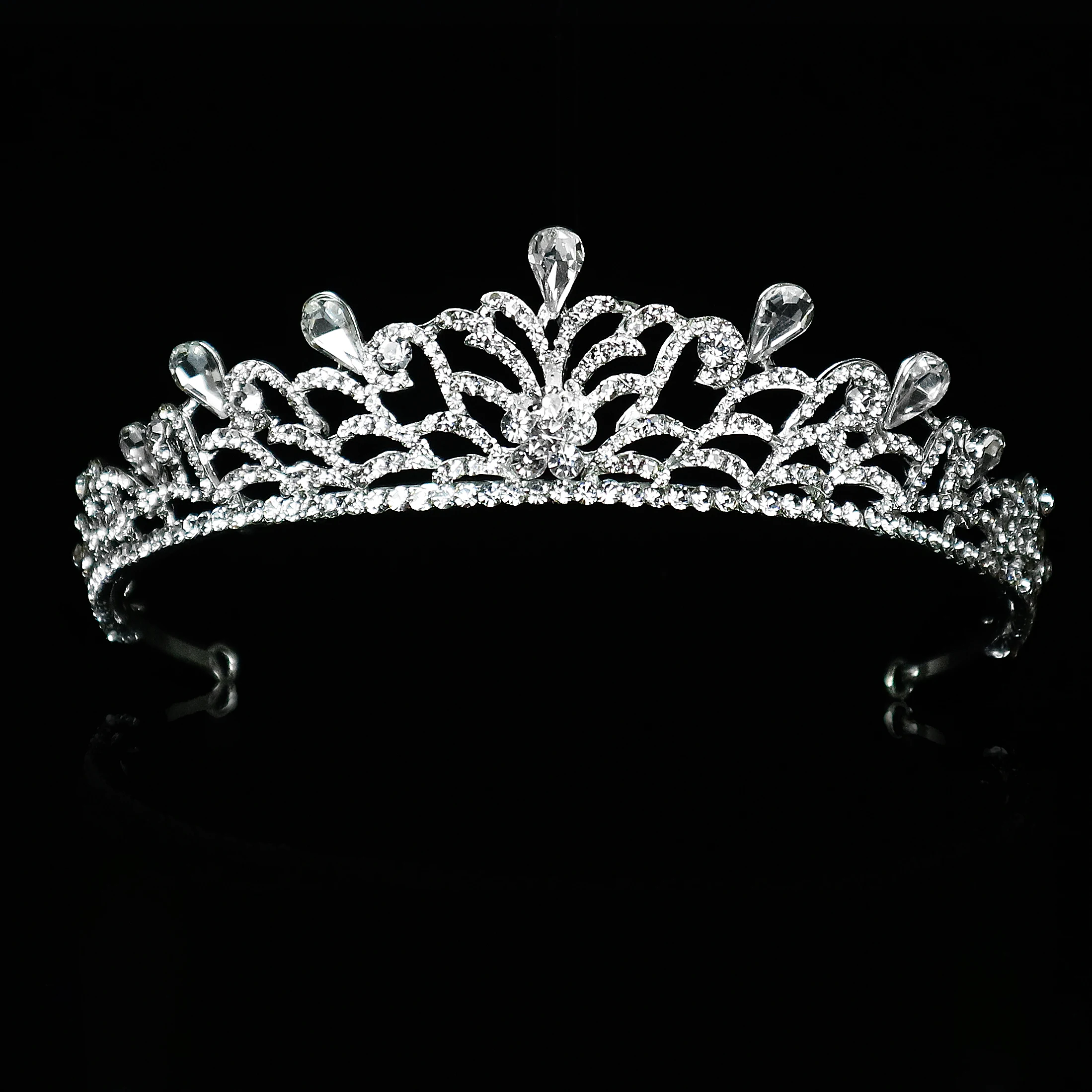 

HA956 Wholesale good quality wedding handdress crystal bridal tiara crown bridal headpiece new design for prom, Silver