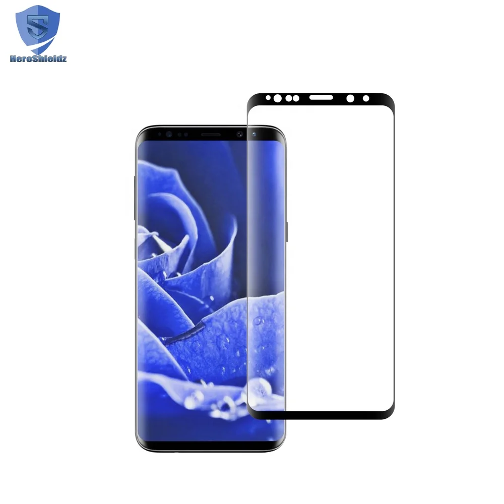 

2018 Newest 5D Curved 9H Hardness 0.2mm for Samsung Galaxy S9 Tempered glass screen protector Full Cover Glass Tempered, Black;gold;blue;silver;half transparent